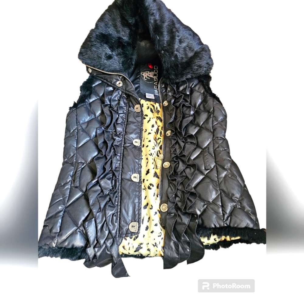 Parasuco bomber vest with rabbit fur